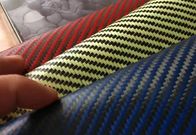 Du Pontカーボン繊維の複合材料2X2のあや織り織り方の赤いアラミド繊維の生地
